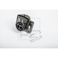 ΠΡΙΖΑ ΘΗΛΥΚΗ  ΡΕΥΜΑΤΟΣ 2 ΕΠΑΦΕΣ 2X35mm ΜΕΤΑΛΛΙΚΗ